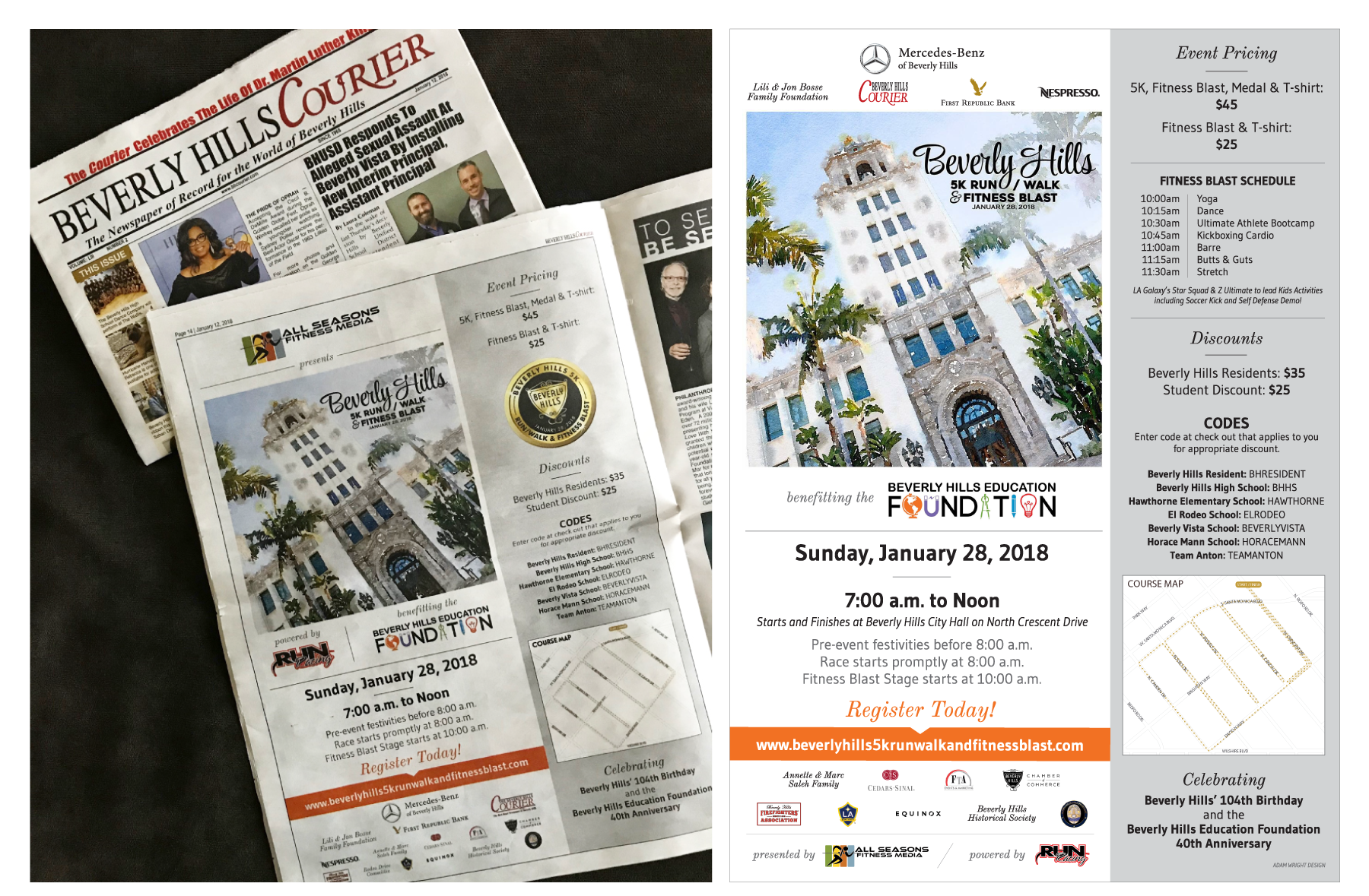 Adam Wright Design | Beverly Hills 5k-10k Run/Walk & Fitness Blast